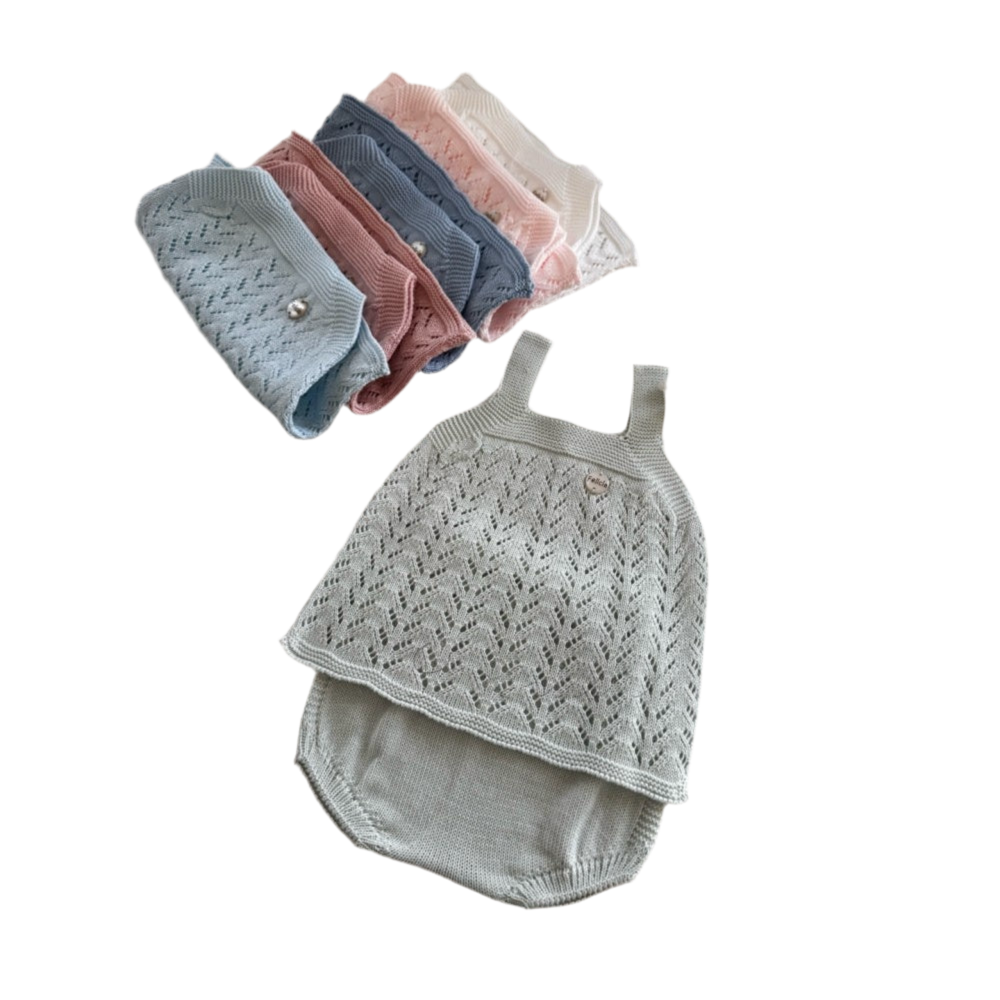 Conjunto Tejido Turquesa