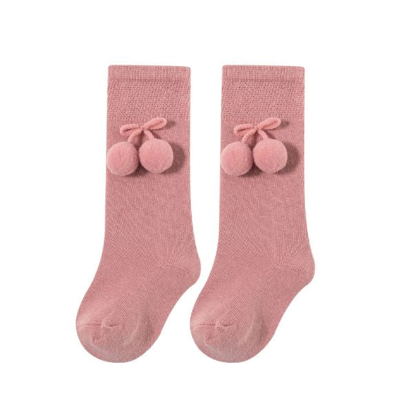 Calceta con pompon Rosa maquillaje Bebe