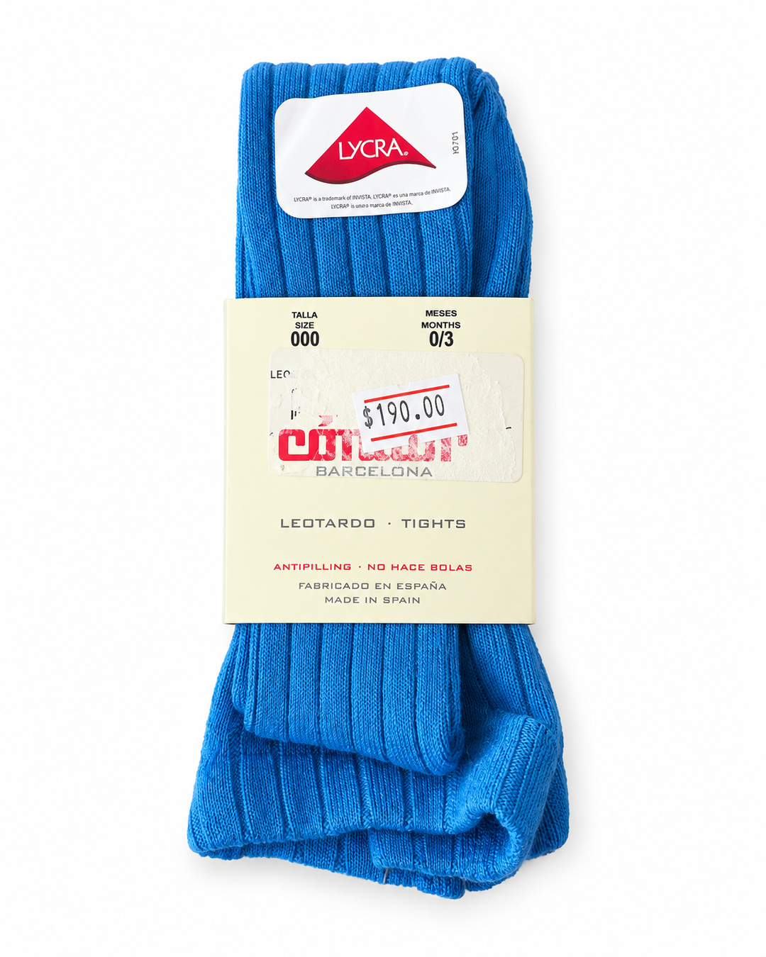 Leotardo azul rayado
