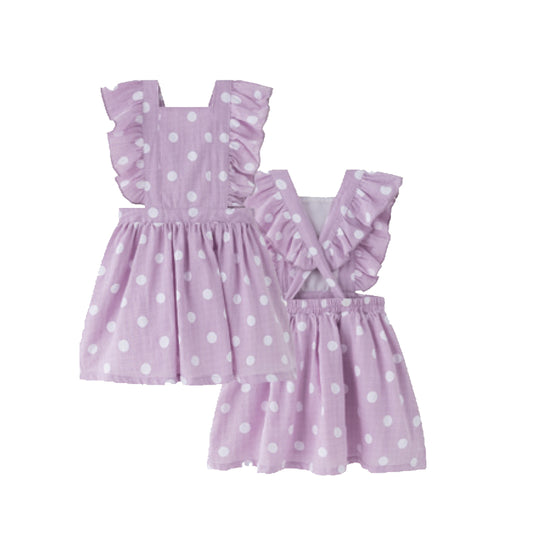 Vestido Purple Dots