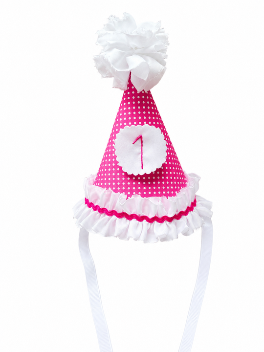 GORRO CUMPLEAÑERO ROSA FUERTE