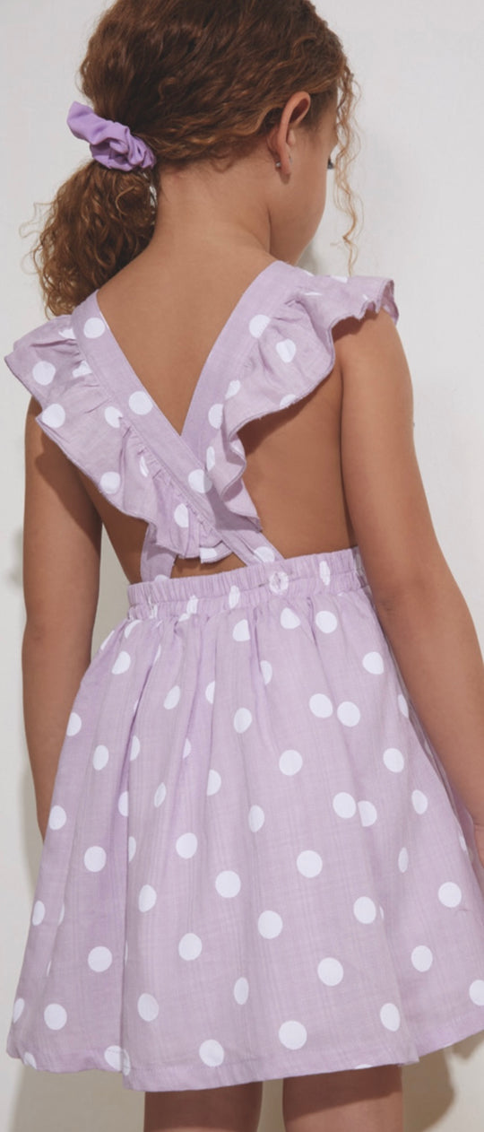 Vestido Purple Dots