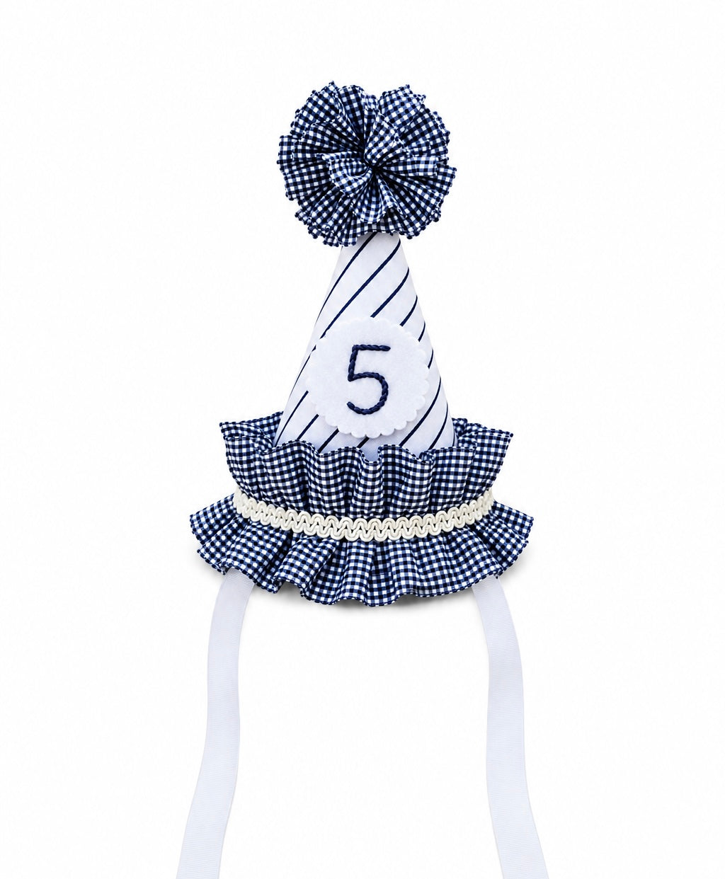 GORRO CUMPLEAÑOS AZUL MARINO LINEAS