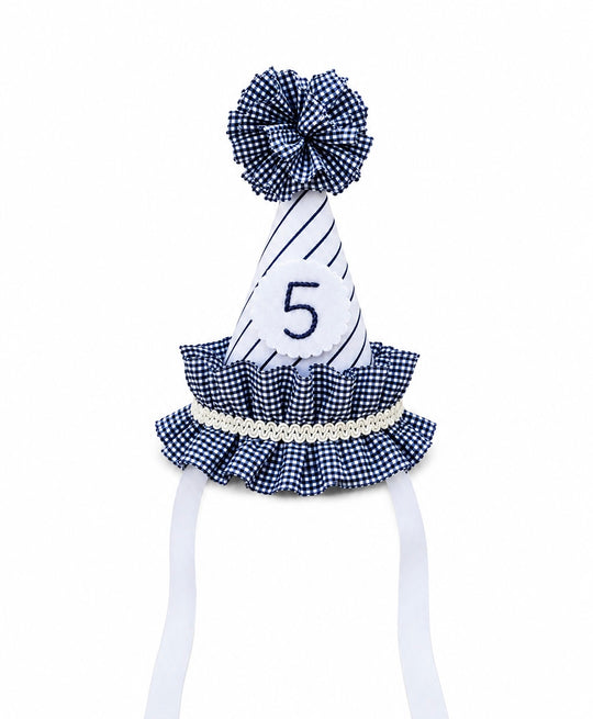 GORRO CUMPLEAÑOS AZUL MARINO LINEAS