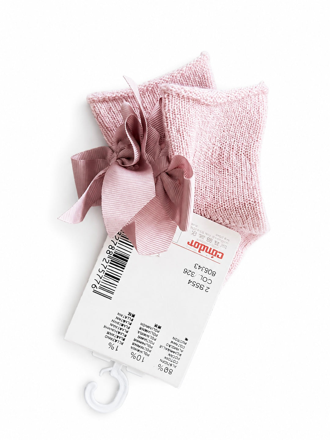 Calceta rosa lazo delantero