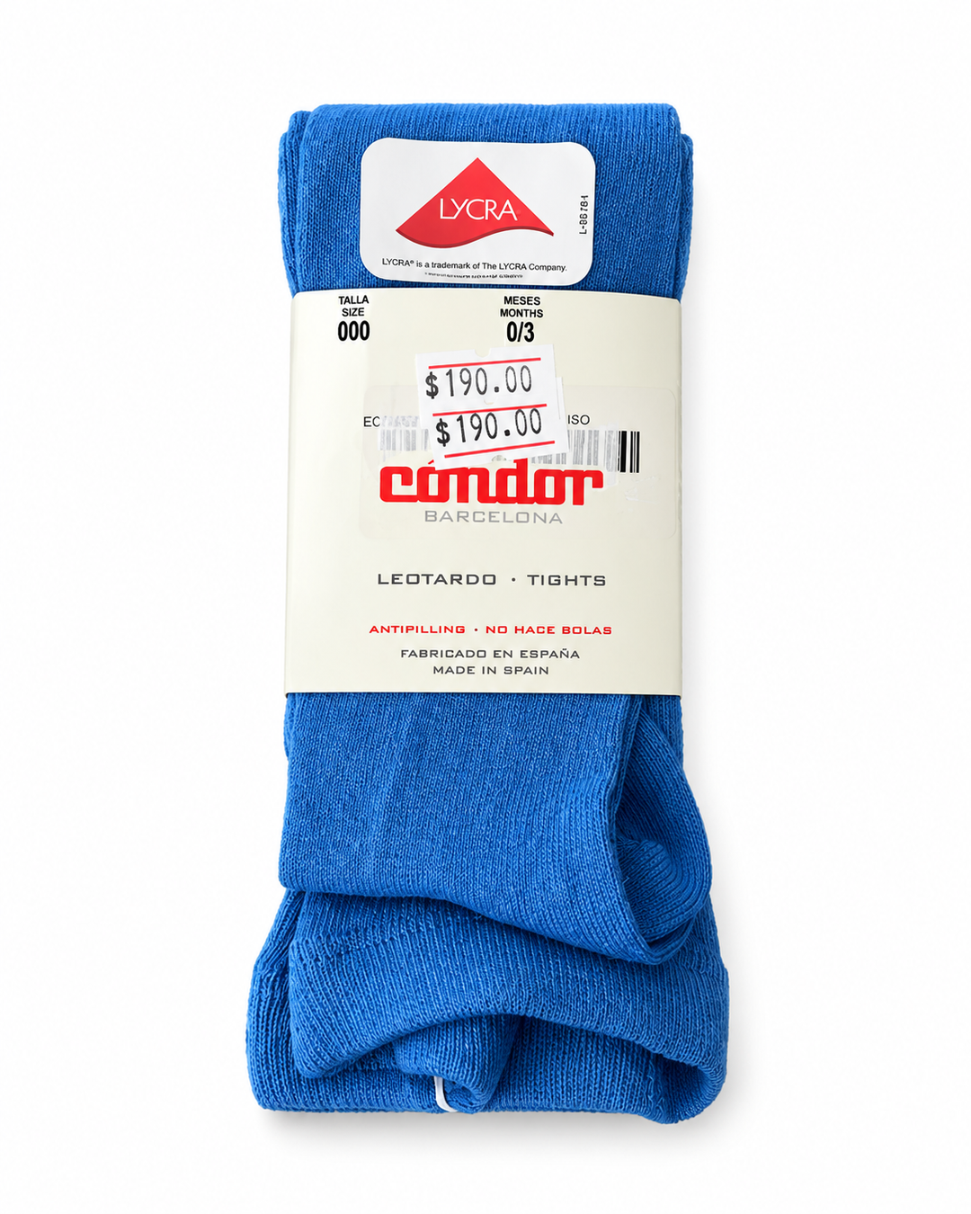Leotardo azul liso
