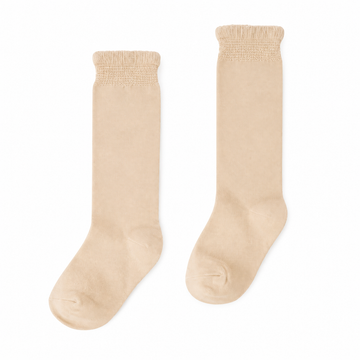Calcetas lisas beige