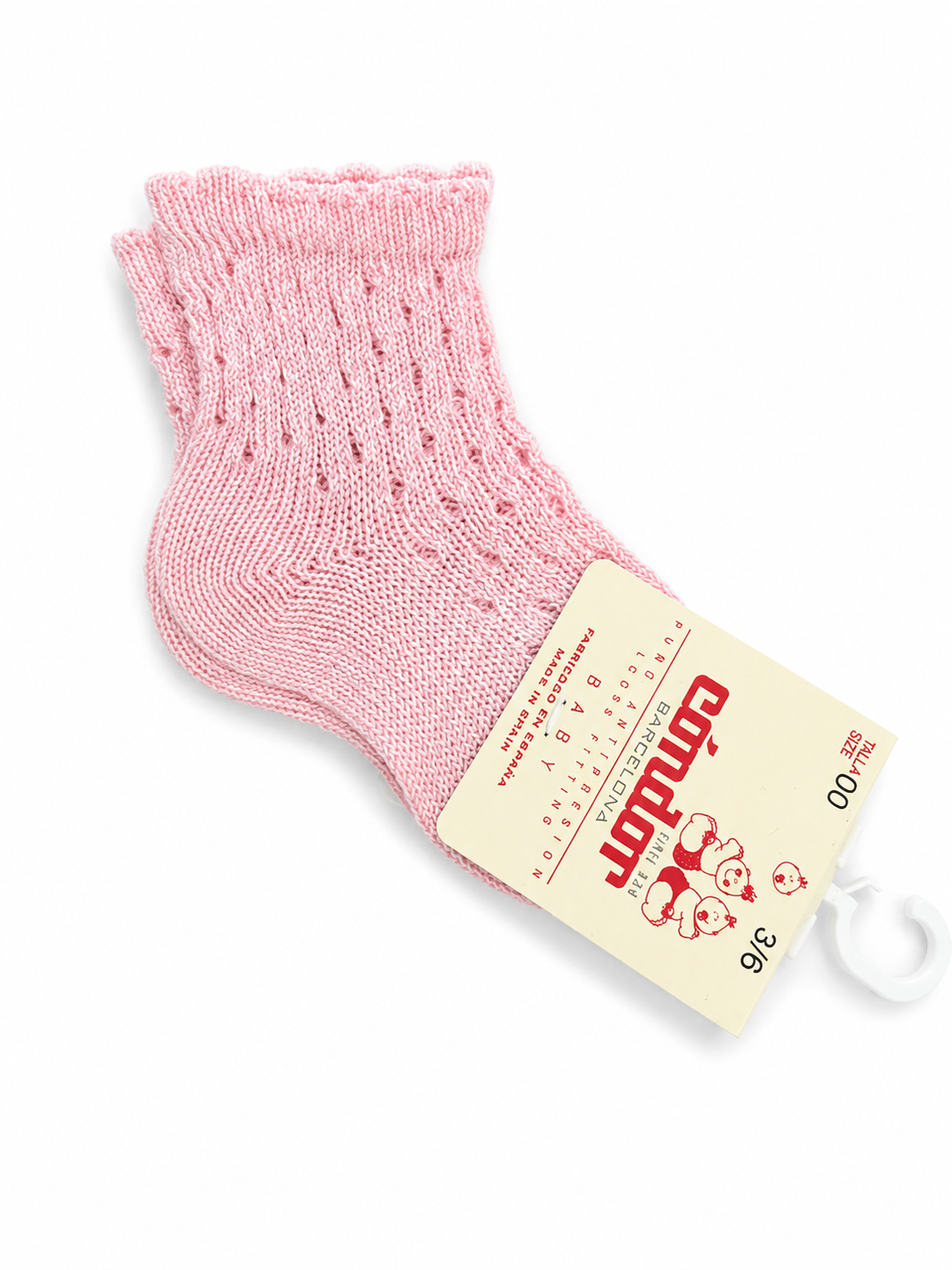 Calceta calada rosa