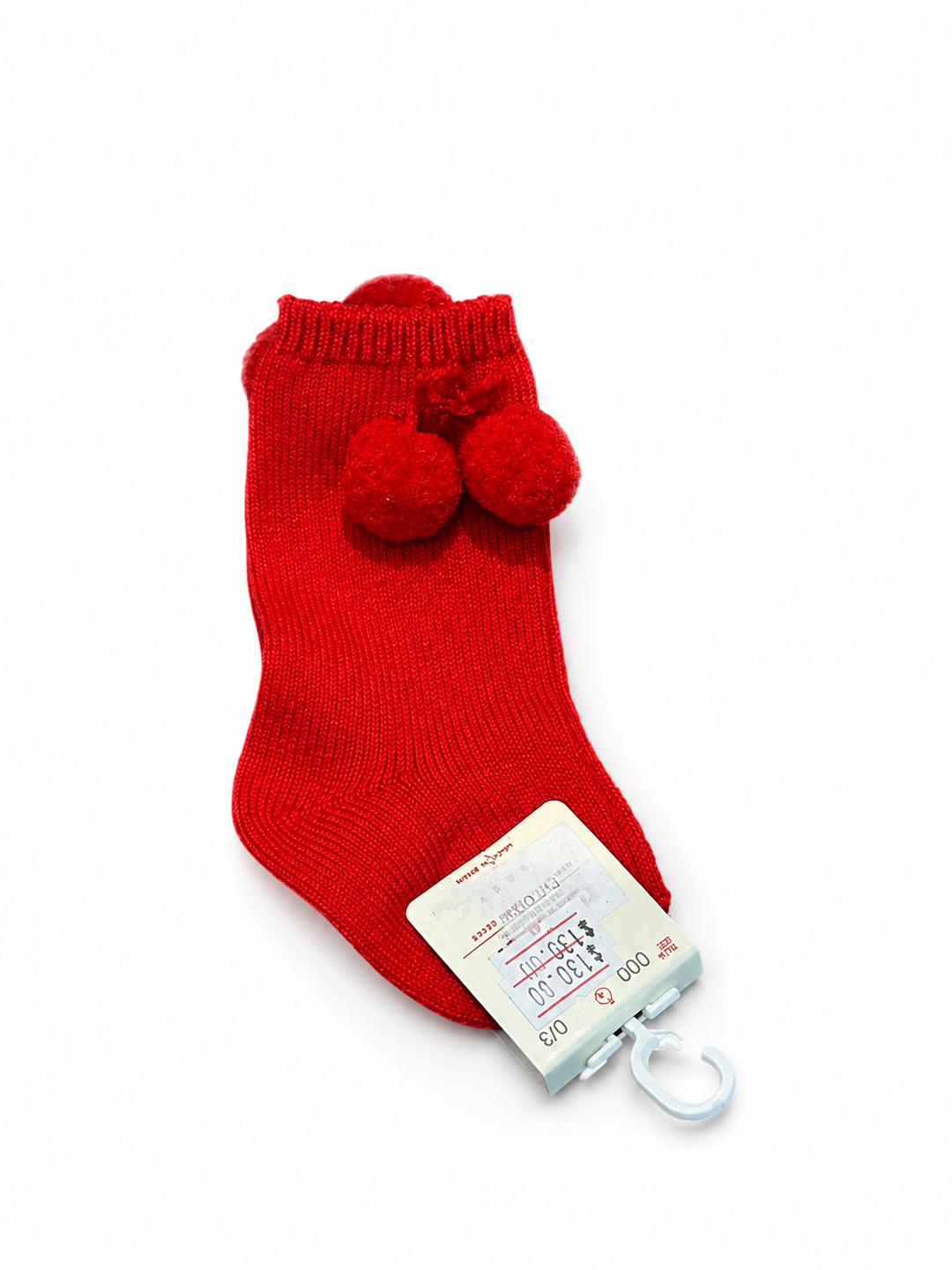 Calcetas Pompon Rojo