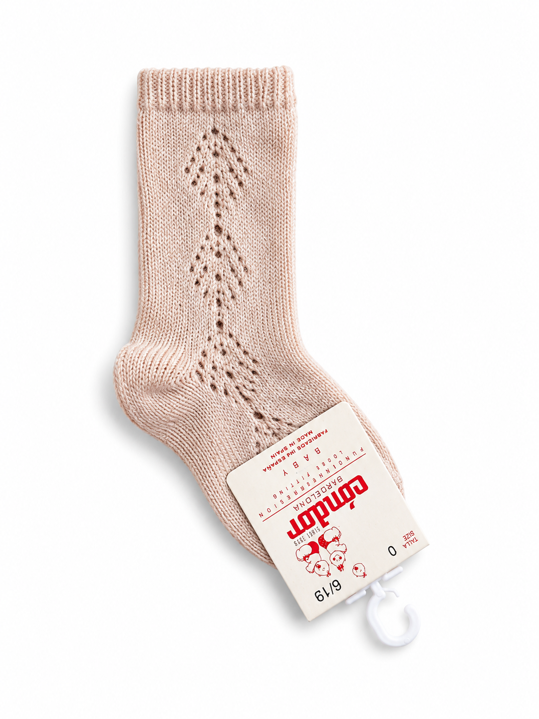 Calceta beige rosa