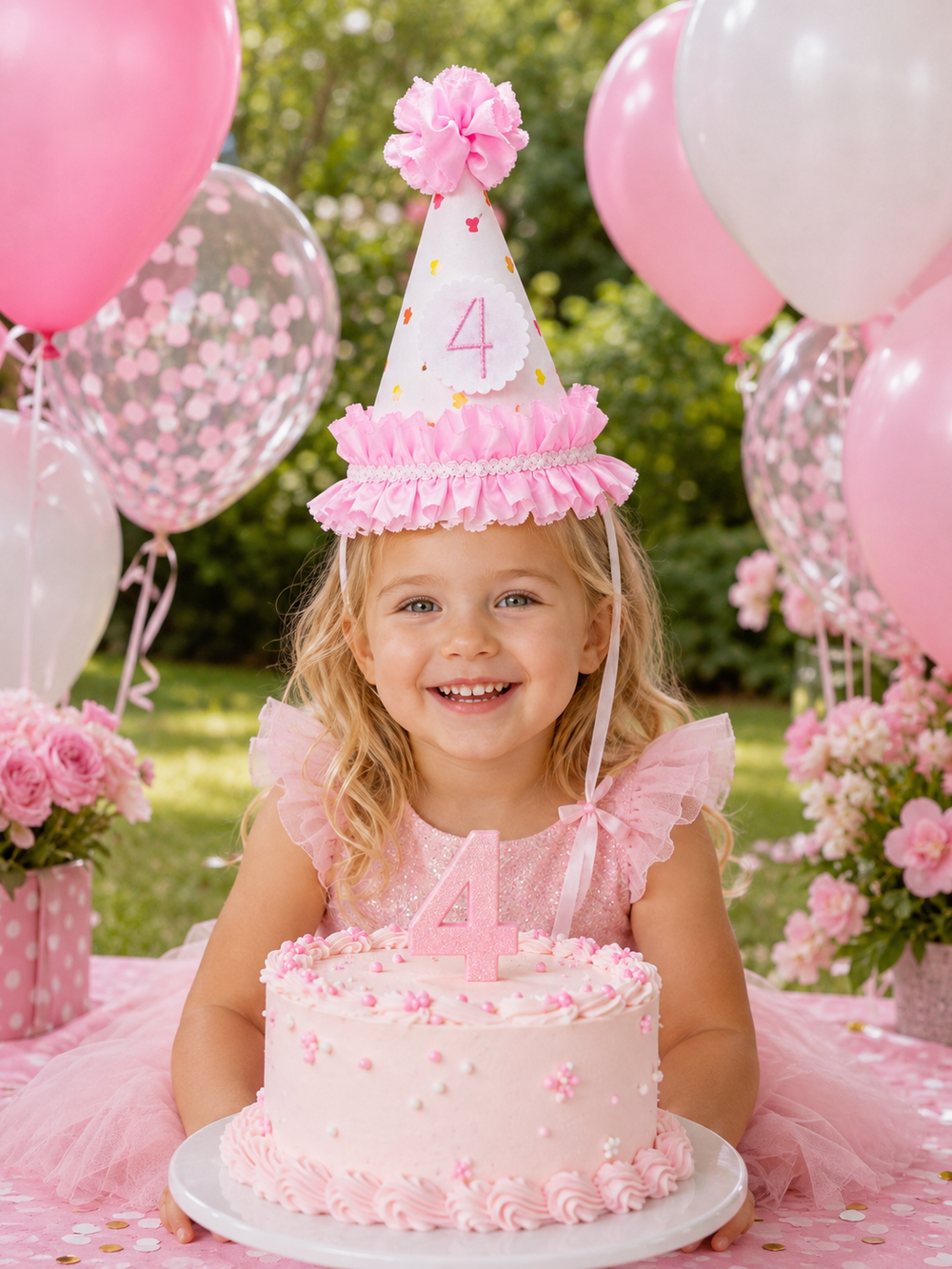 GORRO CUMPLEAÑERO ROSA