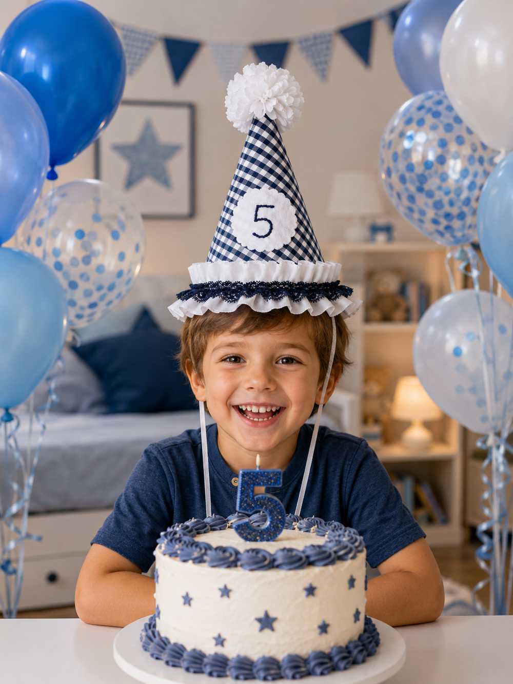 GORRO CUMPLEAÑERO AZUL MARINO